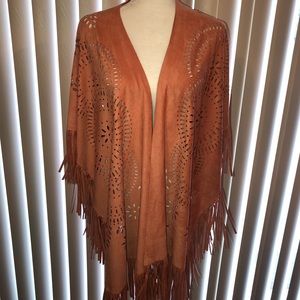 PATRIZIA LUCA SUEDE  PONCHO